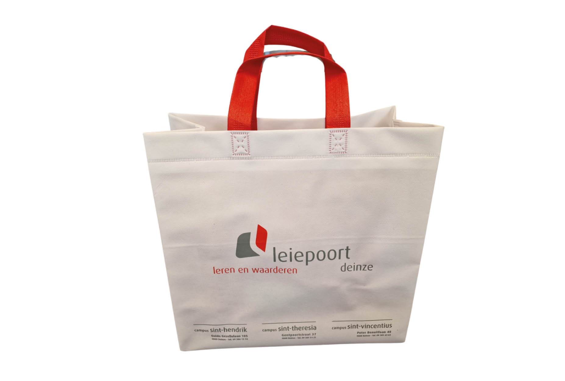 Leiepoort Deinze kiest voor duurzame non-woven draagtassen via Marisan